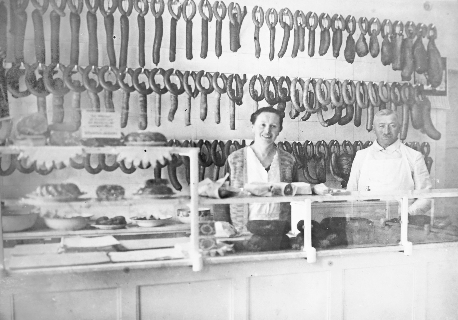 Foto historisch aus einer Fleischerei